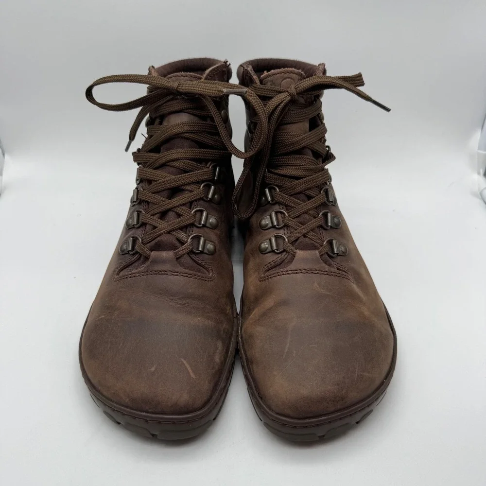 ZAQQ EXPEQ Brown Waterproof Barefoot‎ Hiking Boots Mens 41 Leather Zero Drop